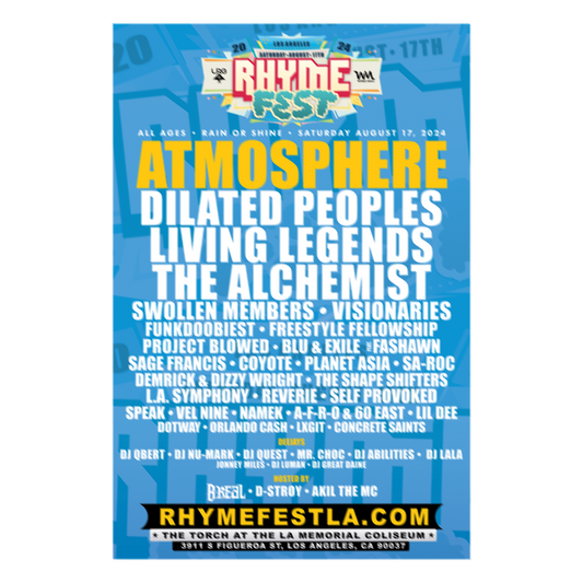 Rhyme Fest LA 2024 Concert Line-up Poster